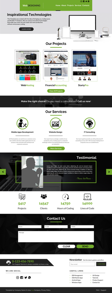 Business Website Template Design psd