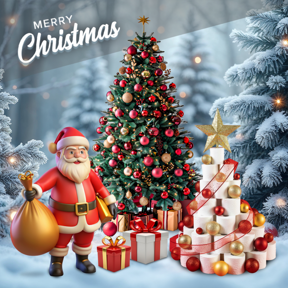 Mockup Design for Christmas Wishes in Square Size for Social media psd