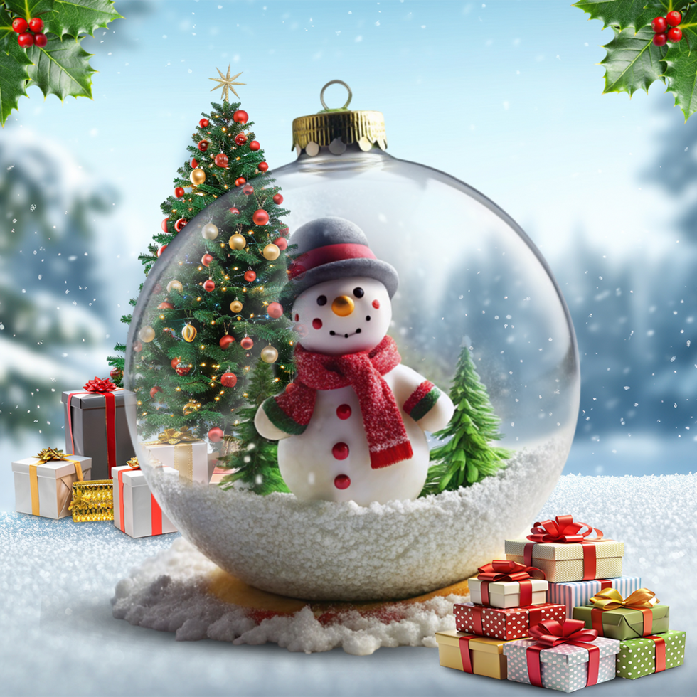 Mockup Design for Christmas Wishes in Square Size for Social media psd