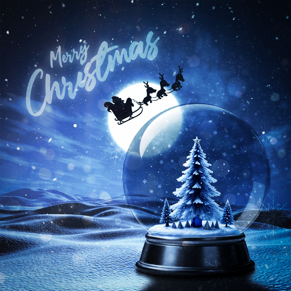Mockup Design for Christmas Wishes in Square Size for Social media psd