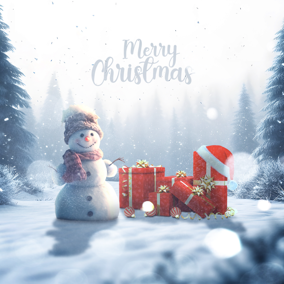 Mockup Design for Christmas Wishes in Square Size for Social media psd