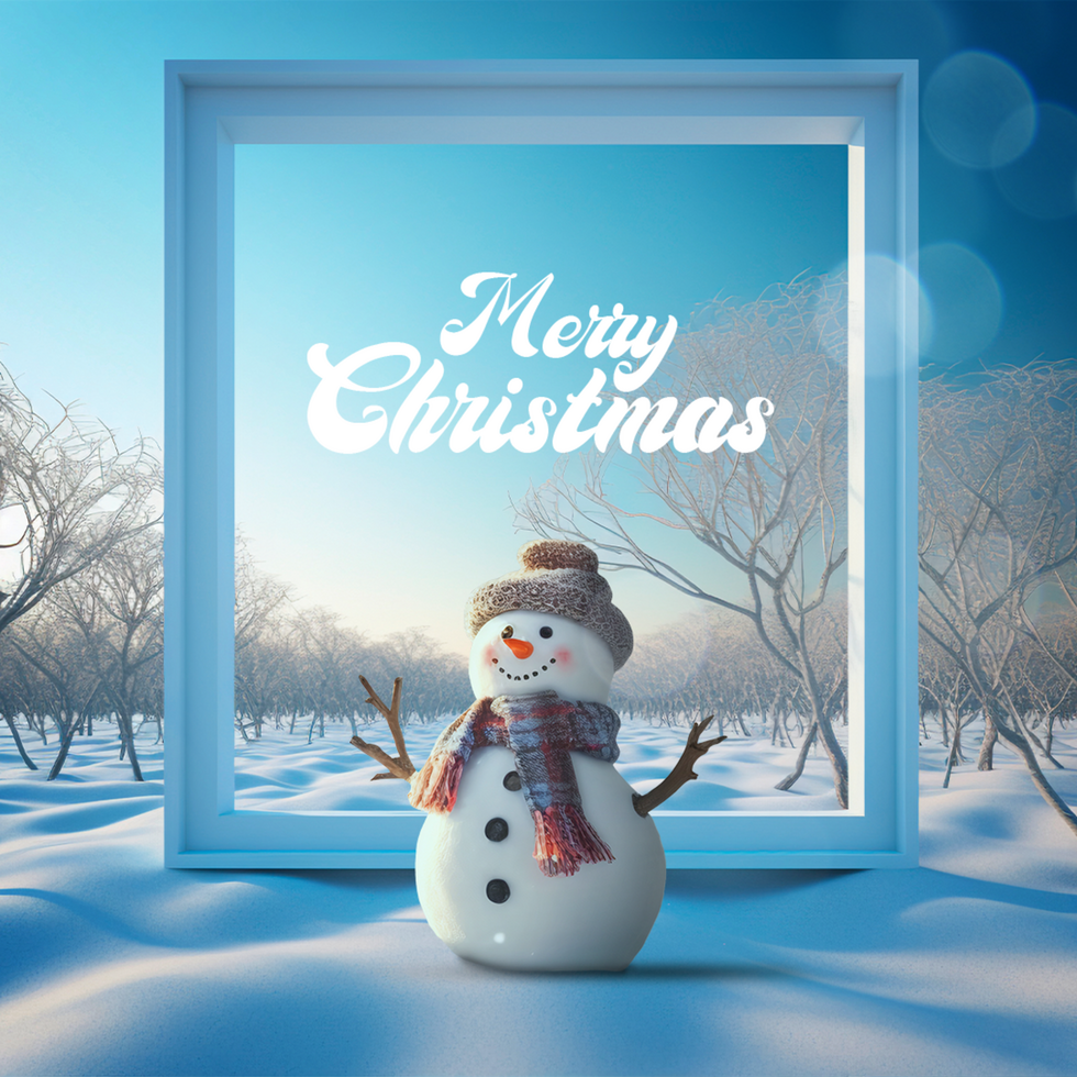 Mockup Design for Christmas Wishes in Square Size for Social media psd