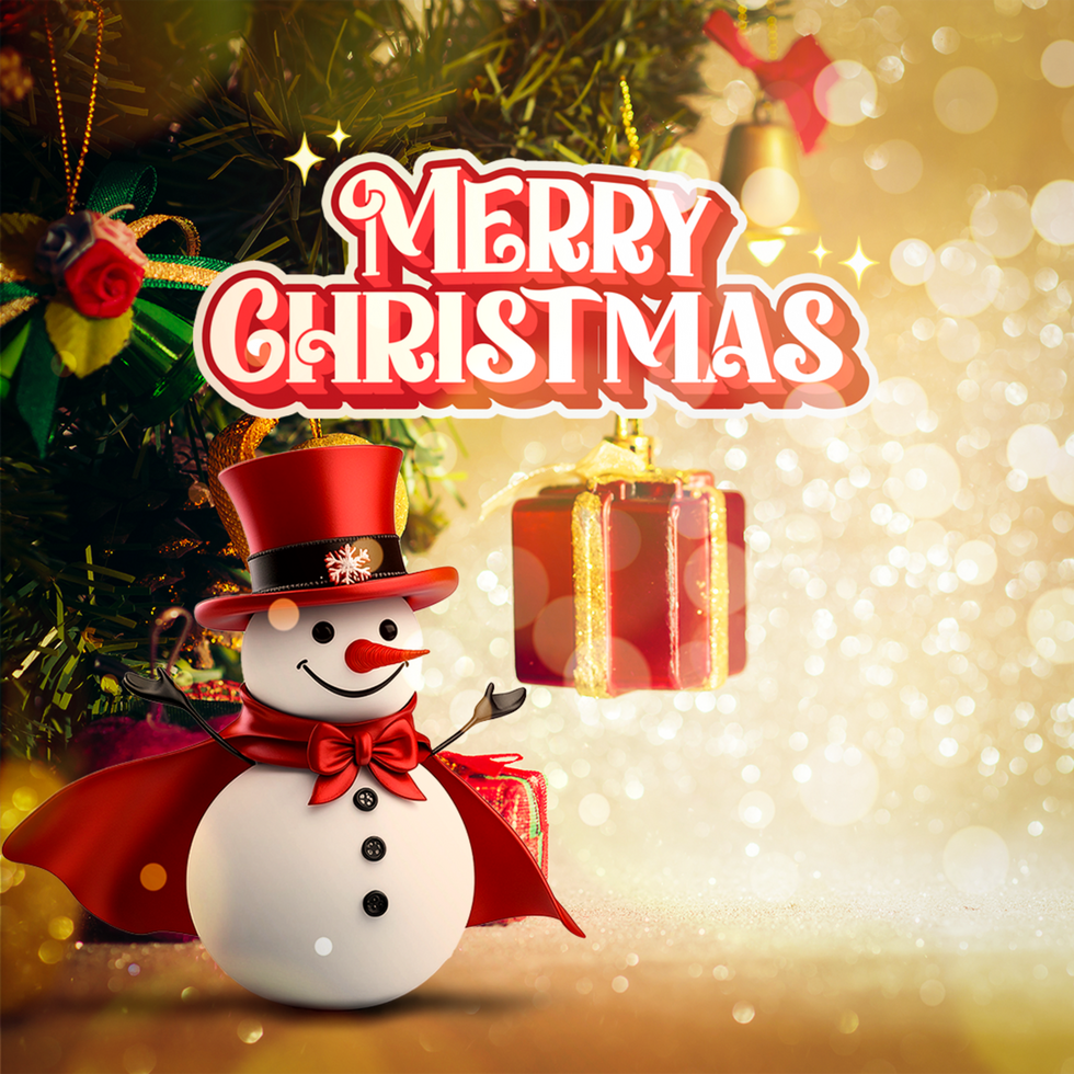 Mockup Design for Christmas Wishes in Square Size for Social media psd