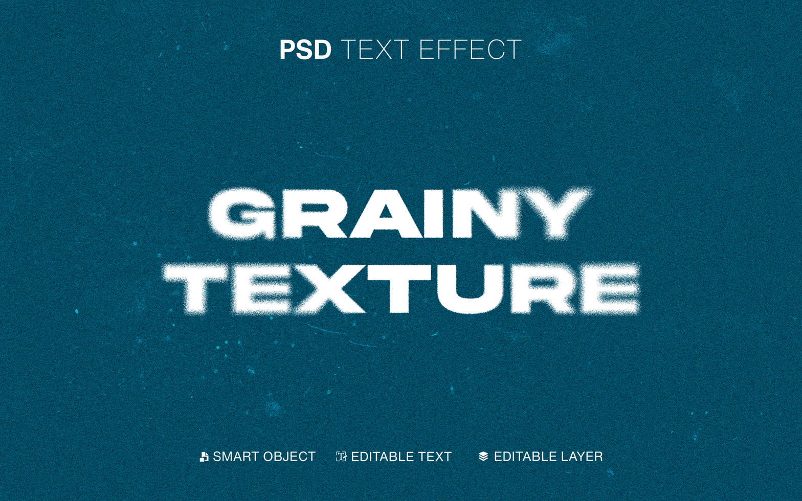 Editable Text Grainy Texture Effect psd