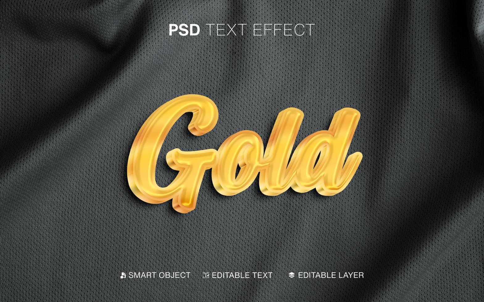 3d Editable Text Gold Gradient Text Effect psd