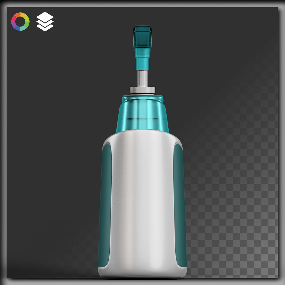 3D Soap Bottle Mockup - Side Right View, Realistic and Fully Editable with Transparent Background psd