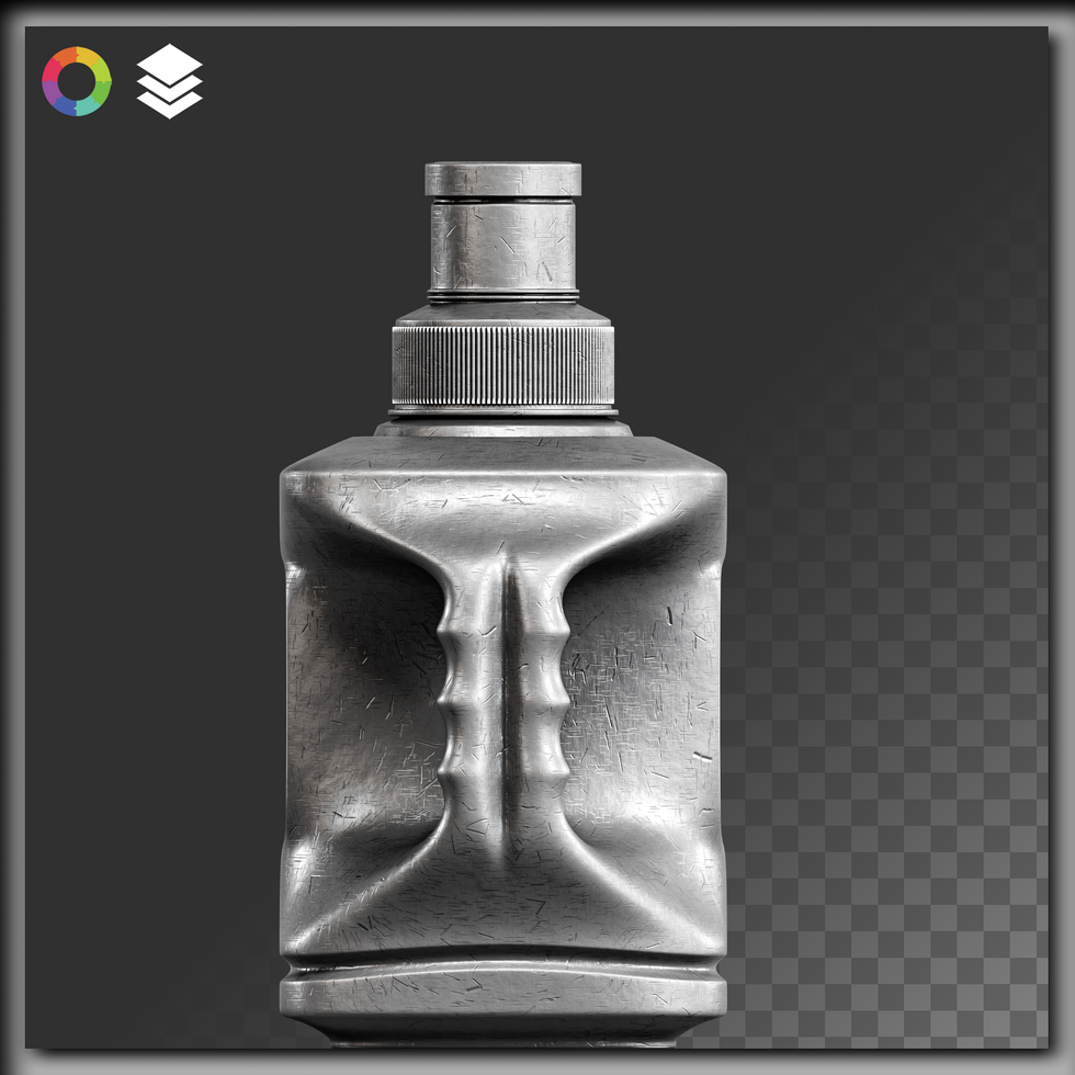 3D Realistic Car Engine Oil Bottle Mockup - Back View on Transparent Background, Fully Change Color psd