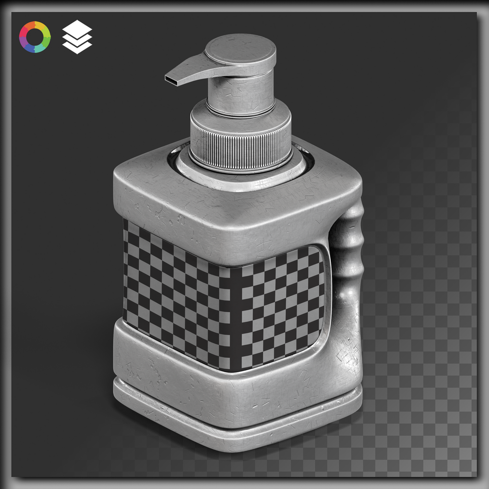 3D Realistic Car Engine Oil Bottle Mockup - Top Side View on Transparent Background, Fully Editable Design psd