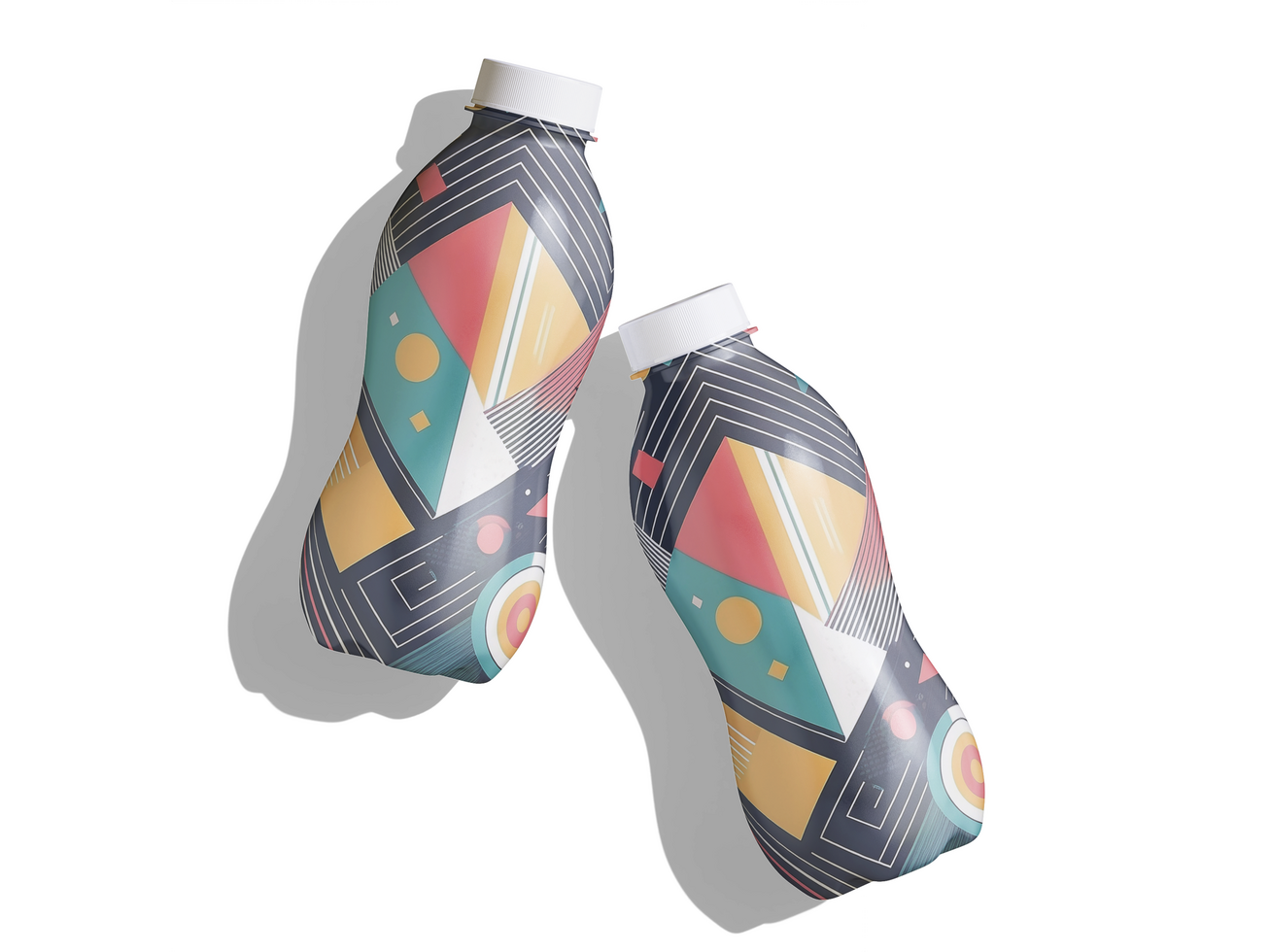 Lie down milk bottle mockup editable presentation design psd