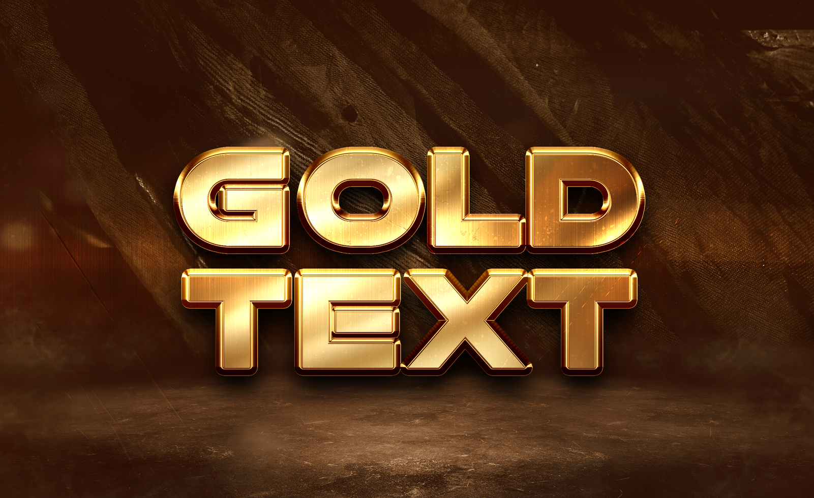 Gold Text Effect psd