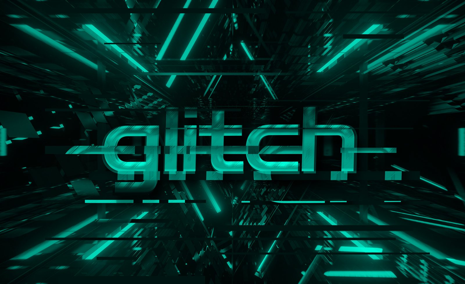Glitch Text Effect psd