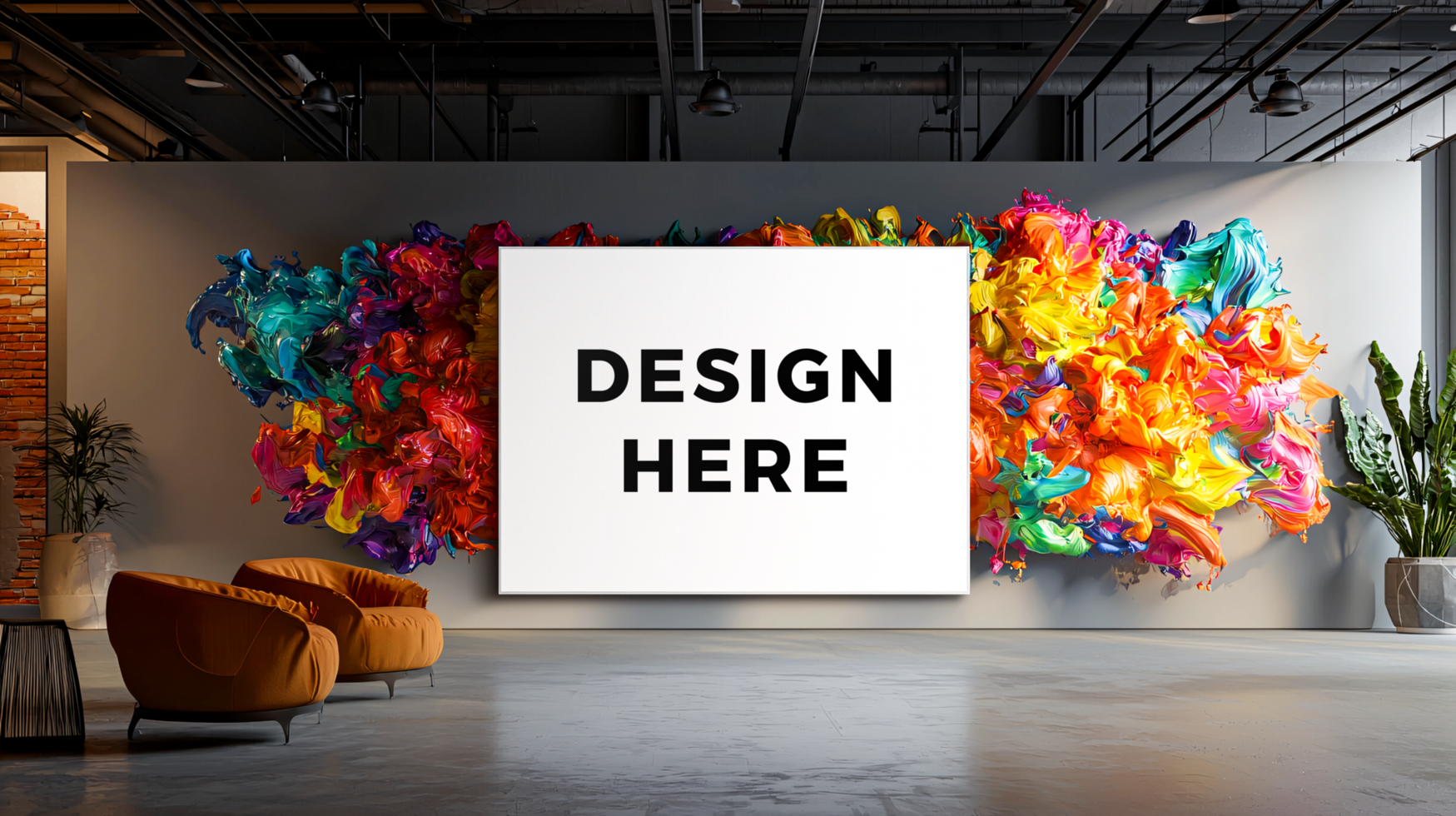Frame mockup displayed in modern office for branding and art placement psd