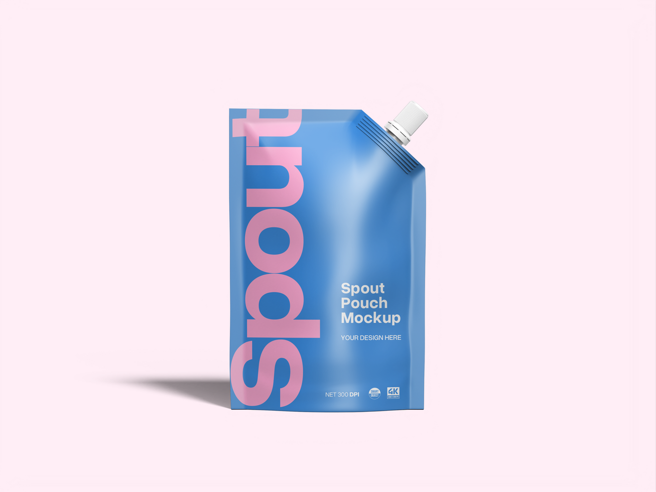 Spout Pouch Mockup 3D Render psd