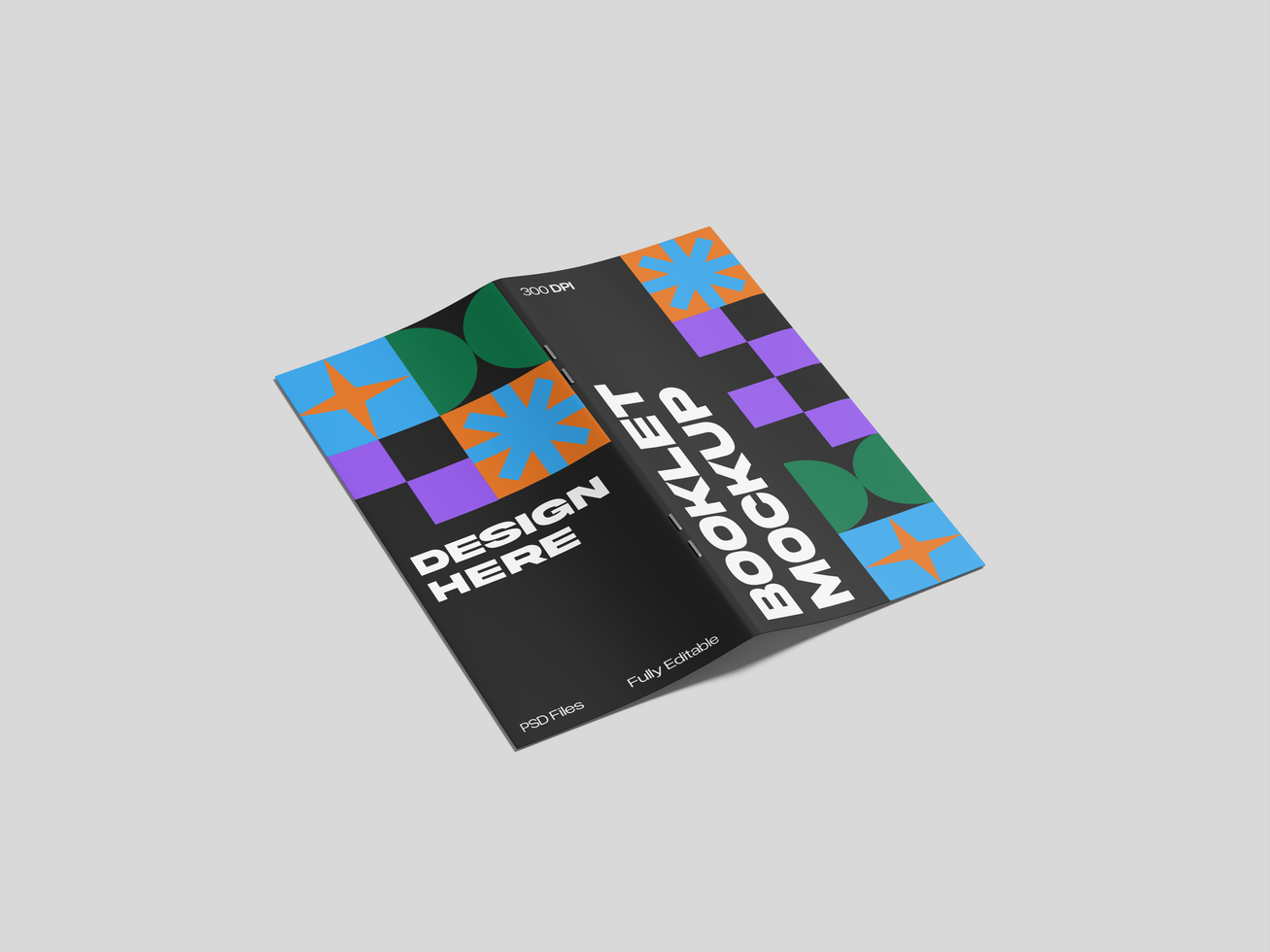 Brochure Magazine Cover Mockup 3D Render psd