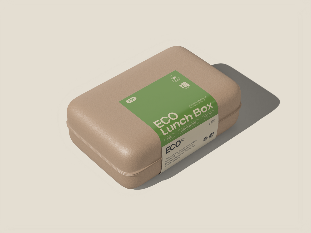 Food Container Mockup 3D Rendering psd