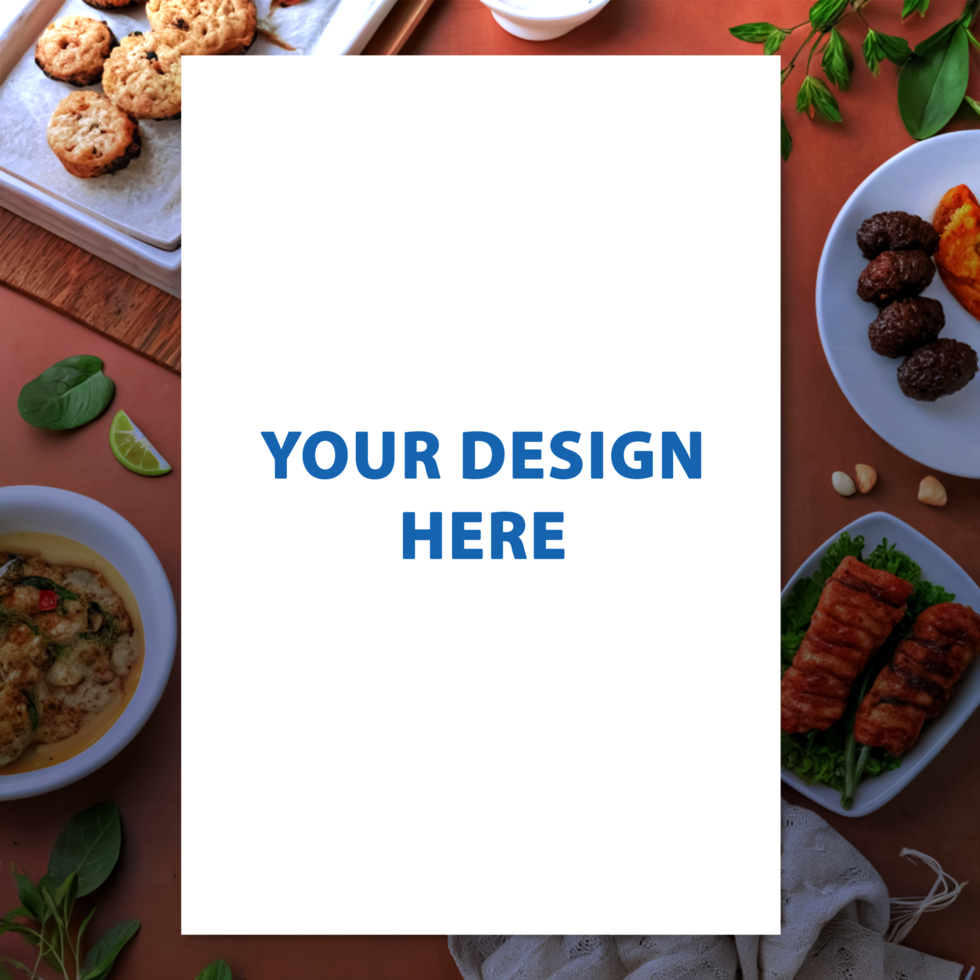 Minimalist Food Menu Mockup for Fine Dining psd
