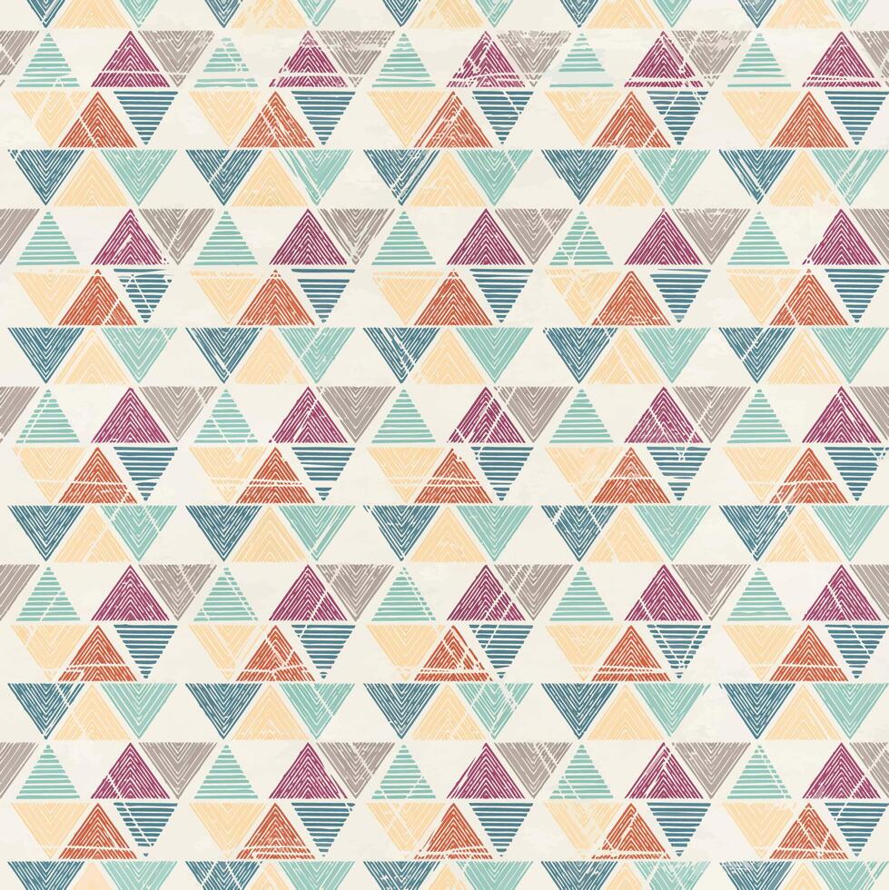 seamless colorful geometric pattern with triangles vector