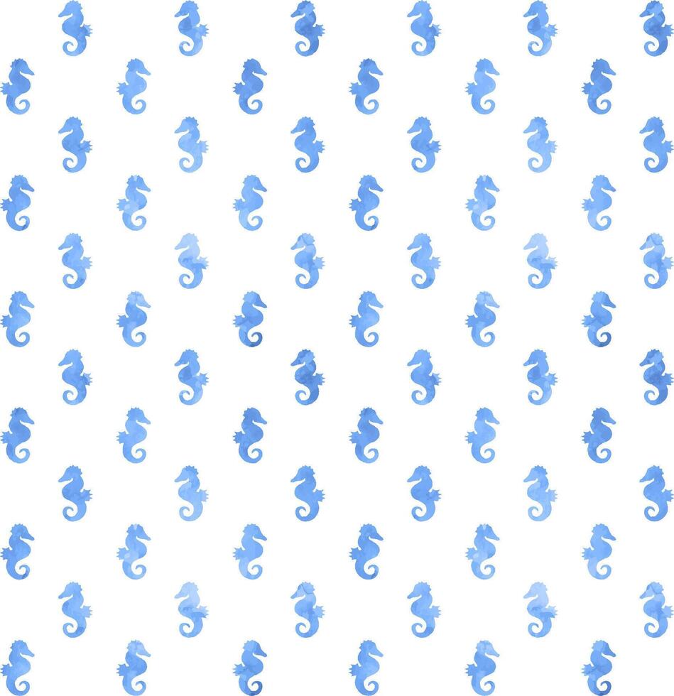 blue seahorse pattern vector