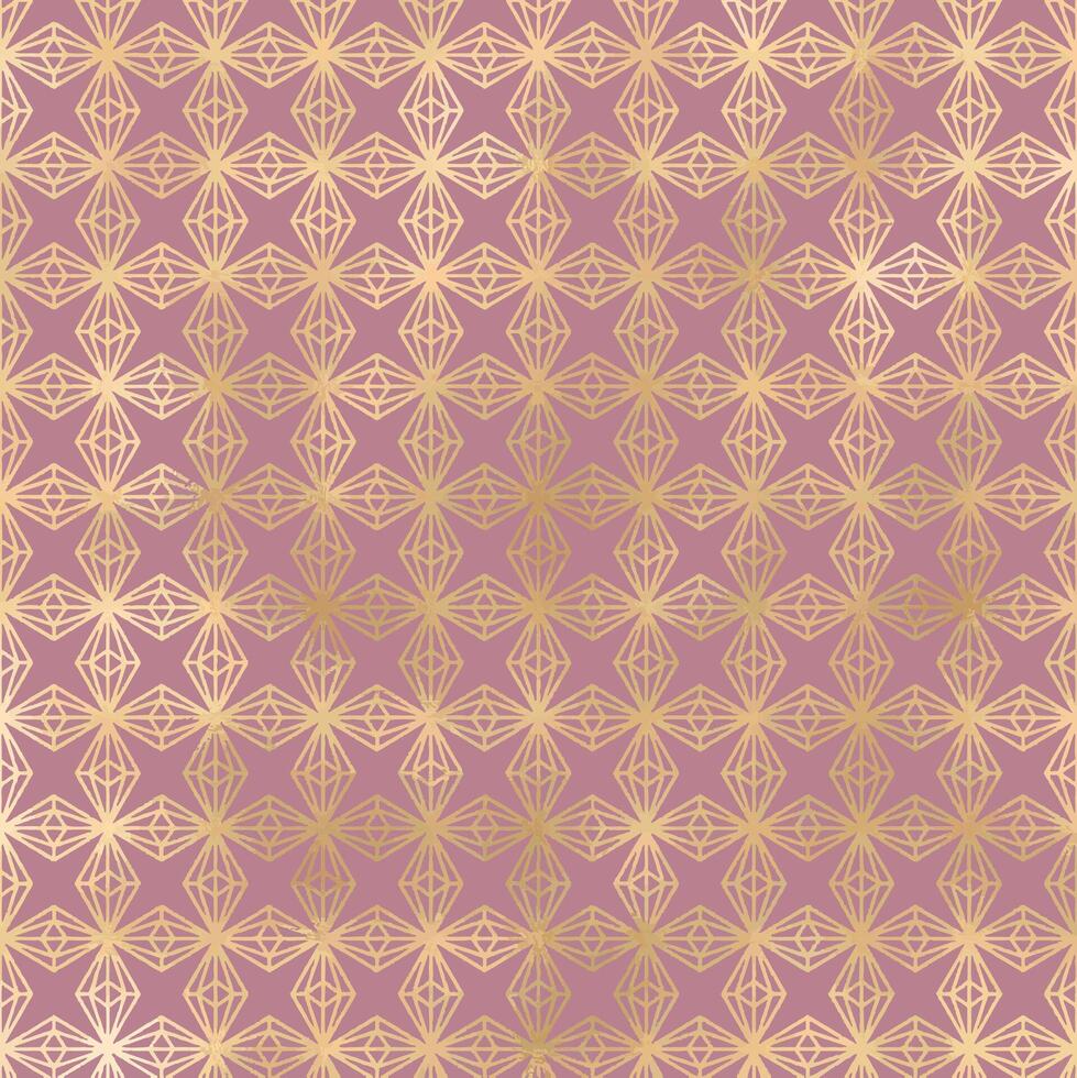 seamless gold elegant pattern with dark pink background vector