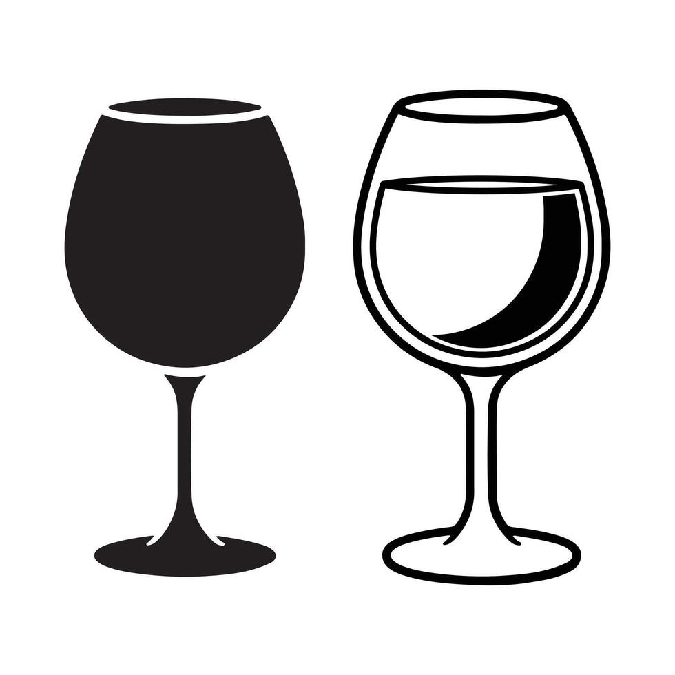 Icon of clinking champagne glasses isolated on a white background vector