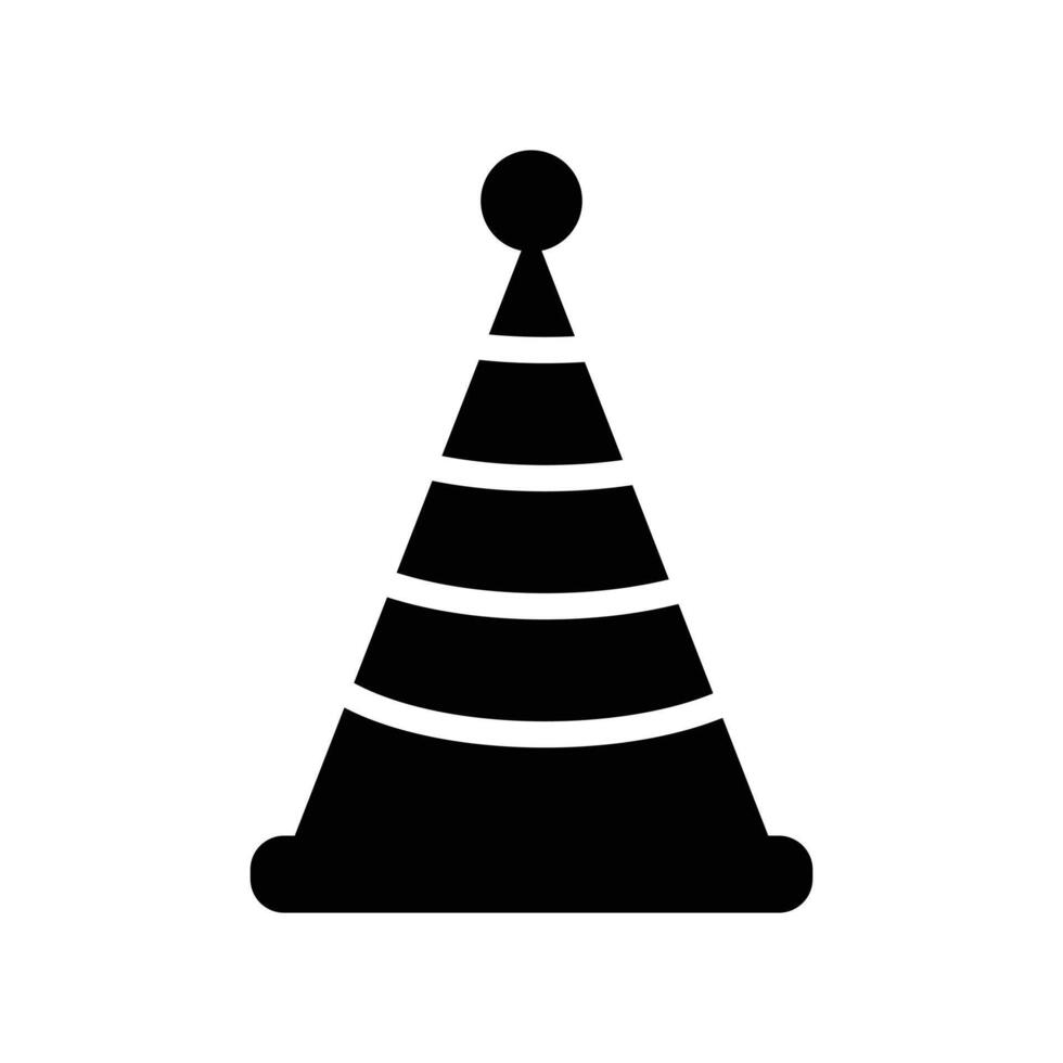Silhouette illustration of a party hat on a white background vector