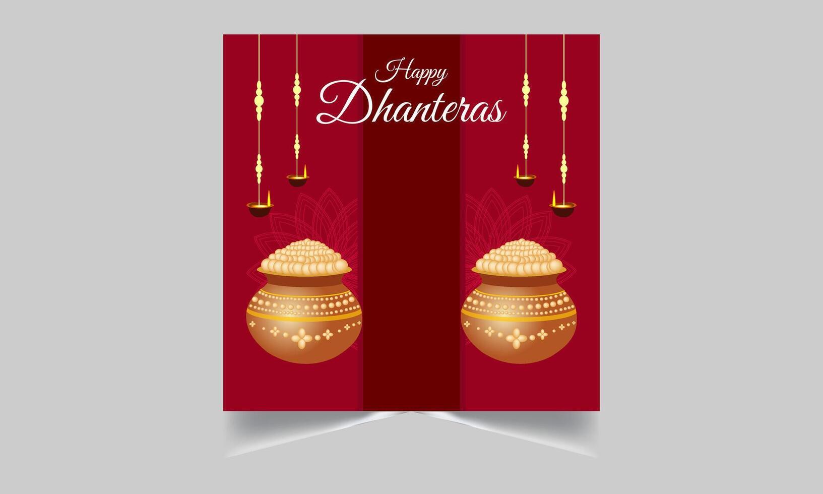Festival of Lights social media post mockup vector