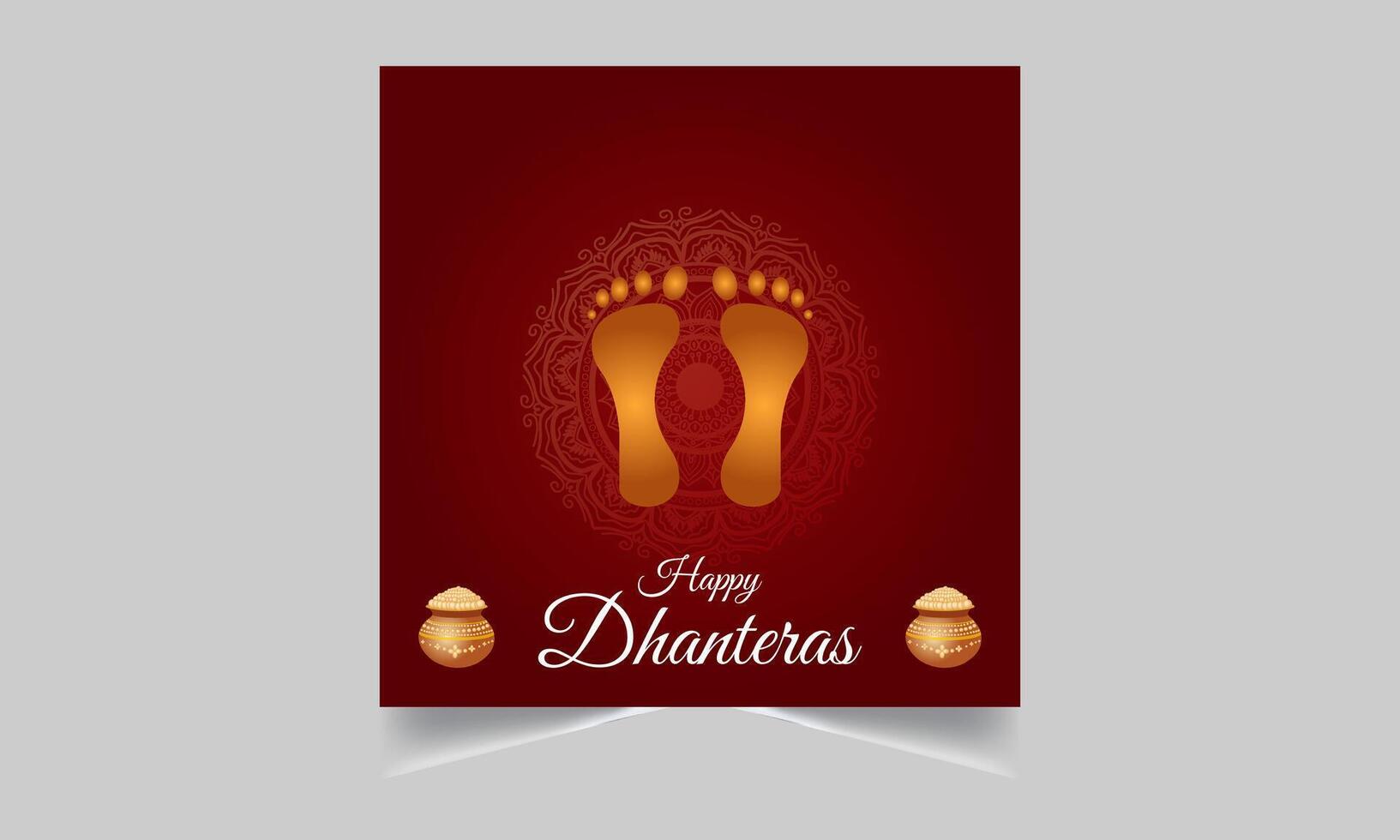 Happy navratri festival card with gold With Beautiful goddess vector