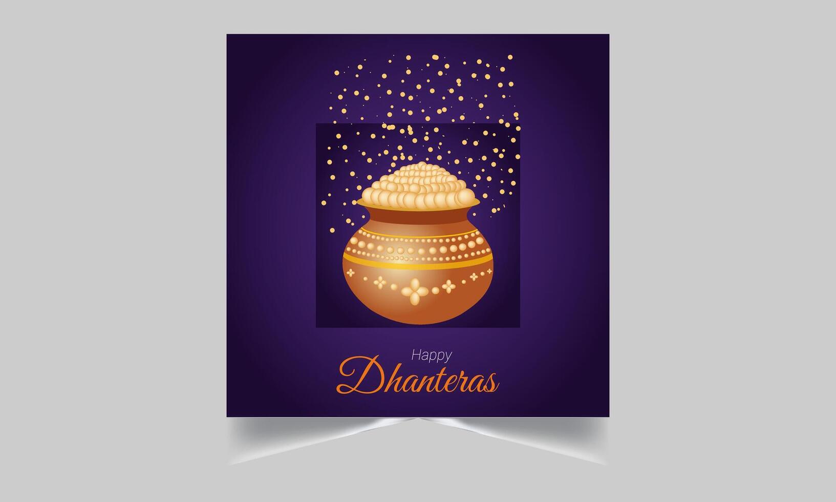 Indian traditional festival happy diwali celebration greeting card vector
