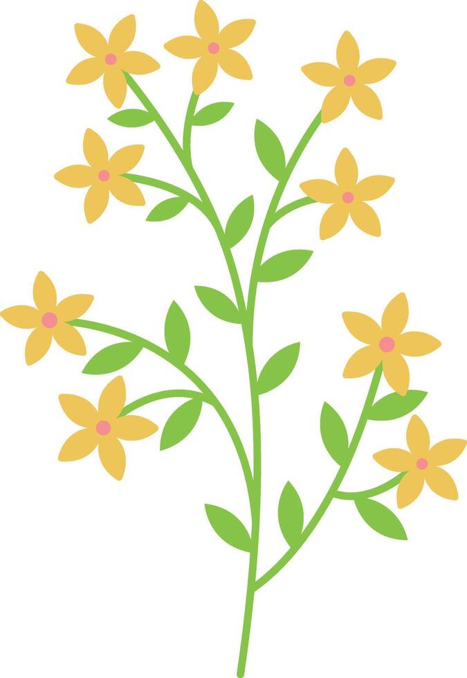 Flower Icon with Yellow Colors vector