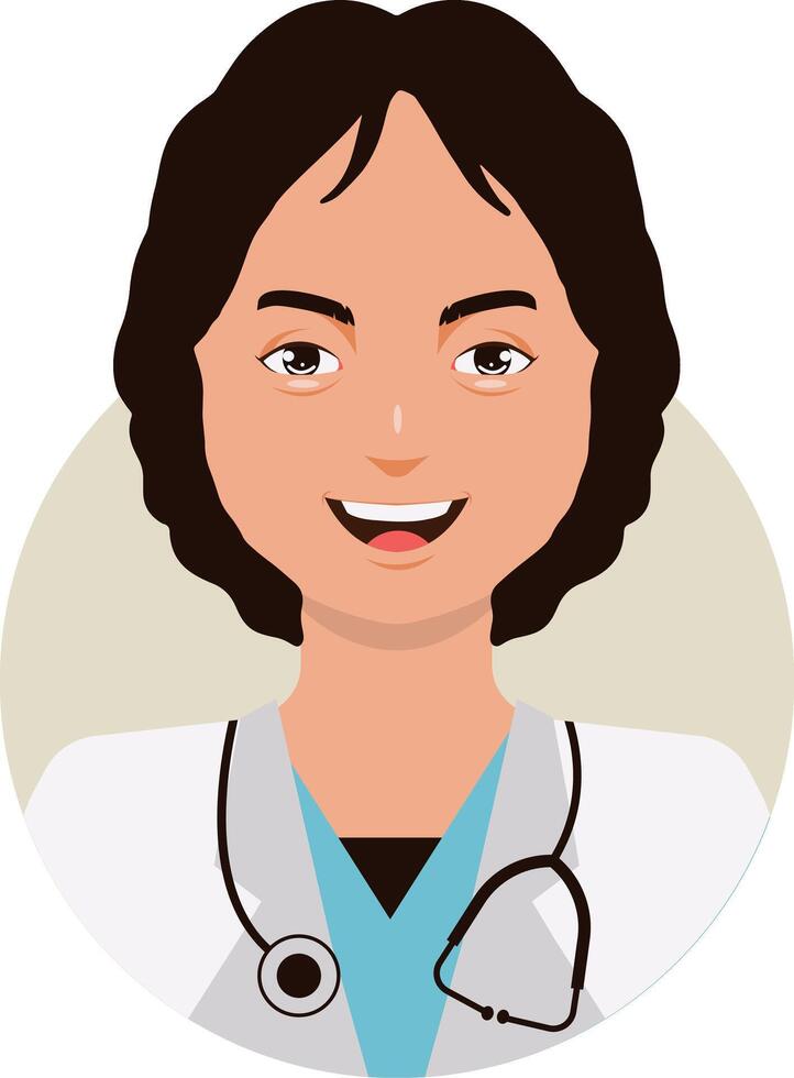 Man Medical Staff Character with Stethoscope vector