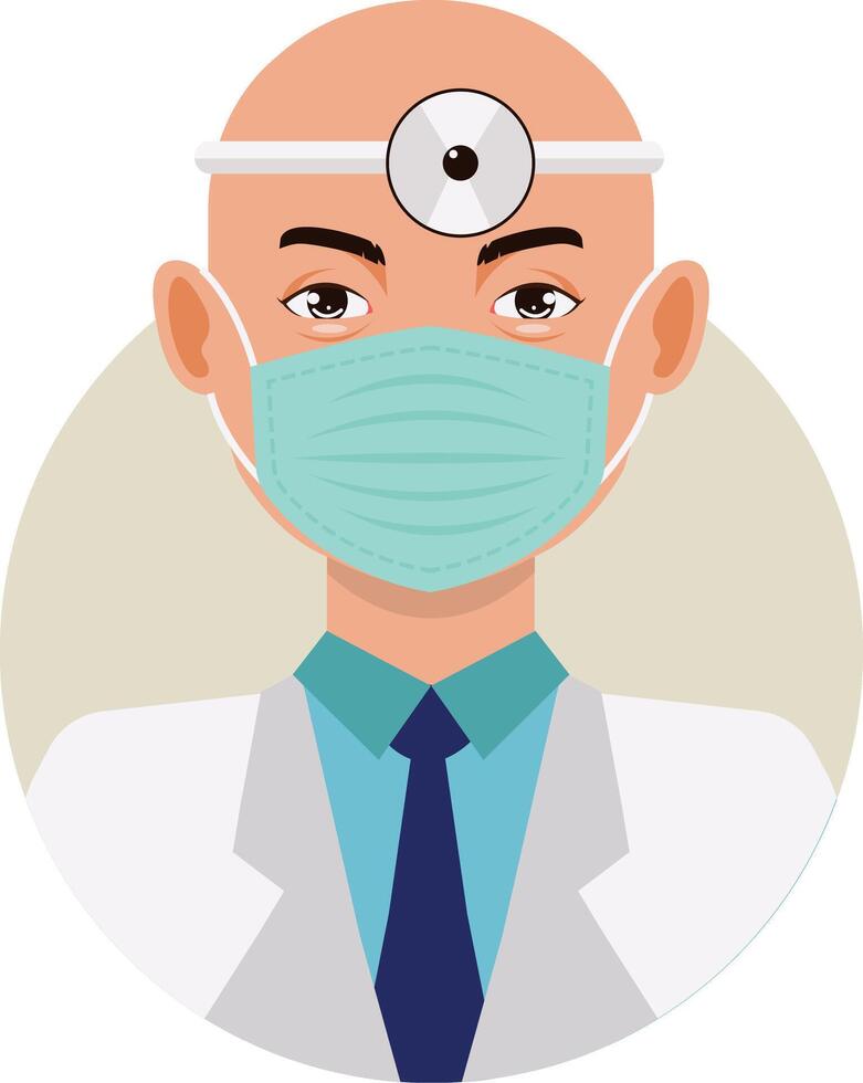 Men Medical Staff Illustration with Flat Design vector