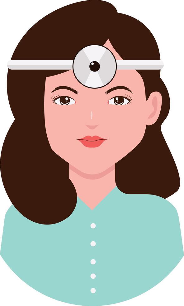 Women Medical Staff Character Illustration. Isolated with Flat Design and Shape vector