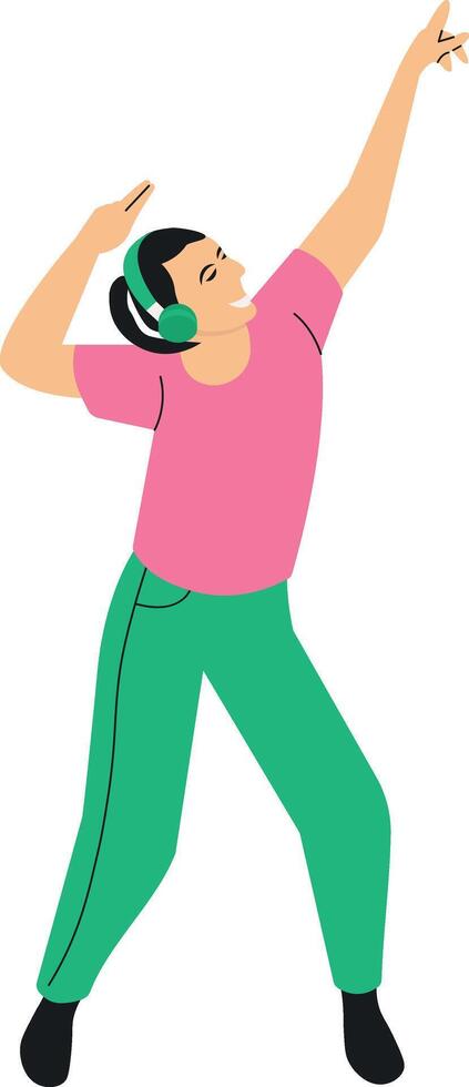 Enjoy Dancing Character vector