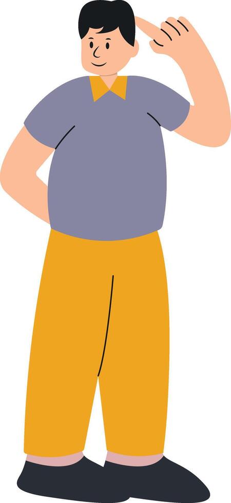 Business male cartoon illustration vector