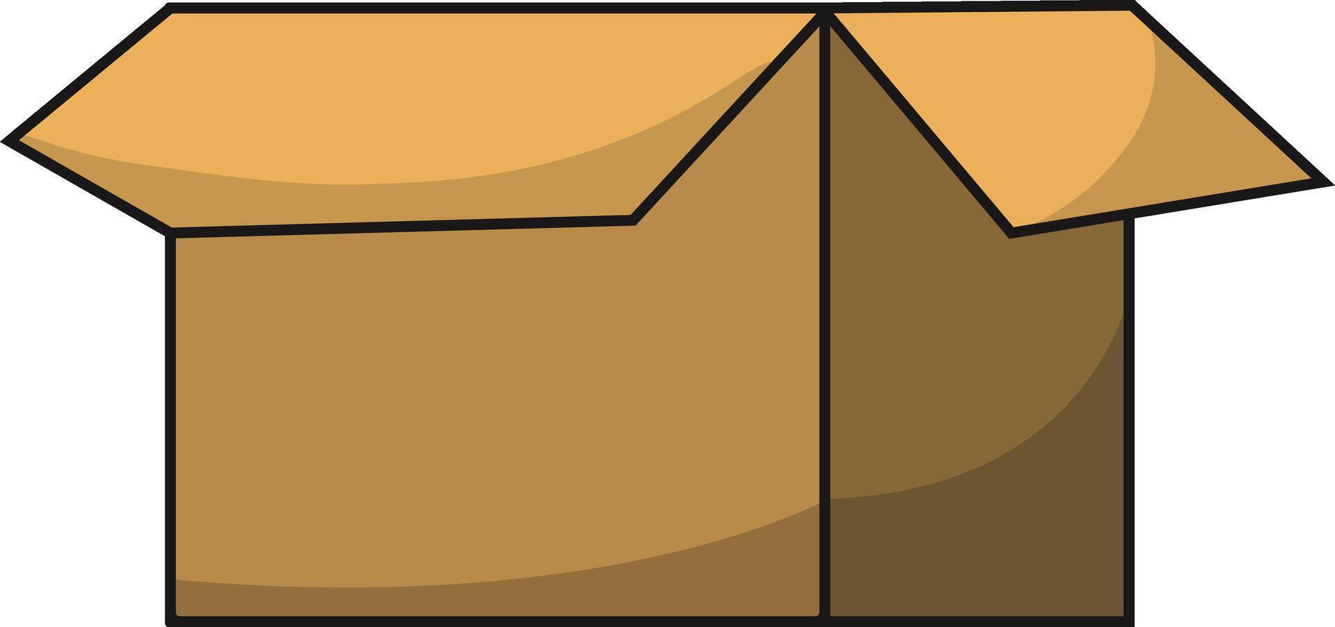 Cardboard box illustration vector