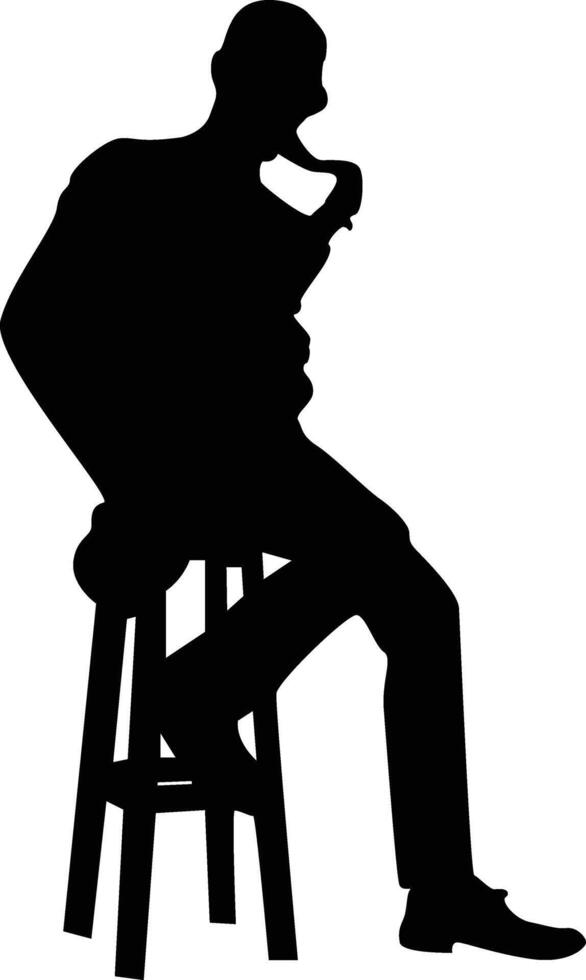 Saxophone man silhouette clipart vector