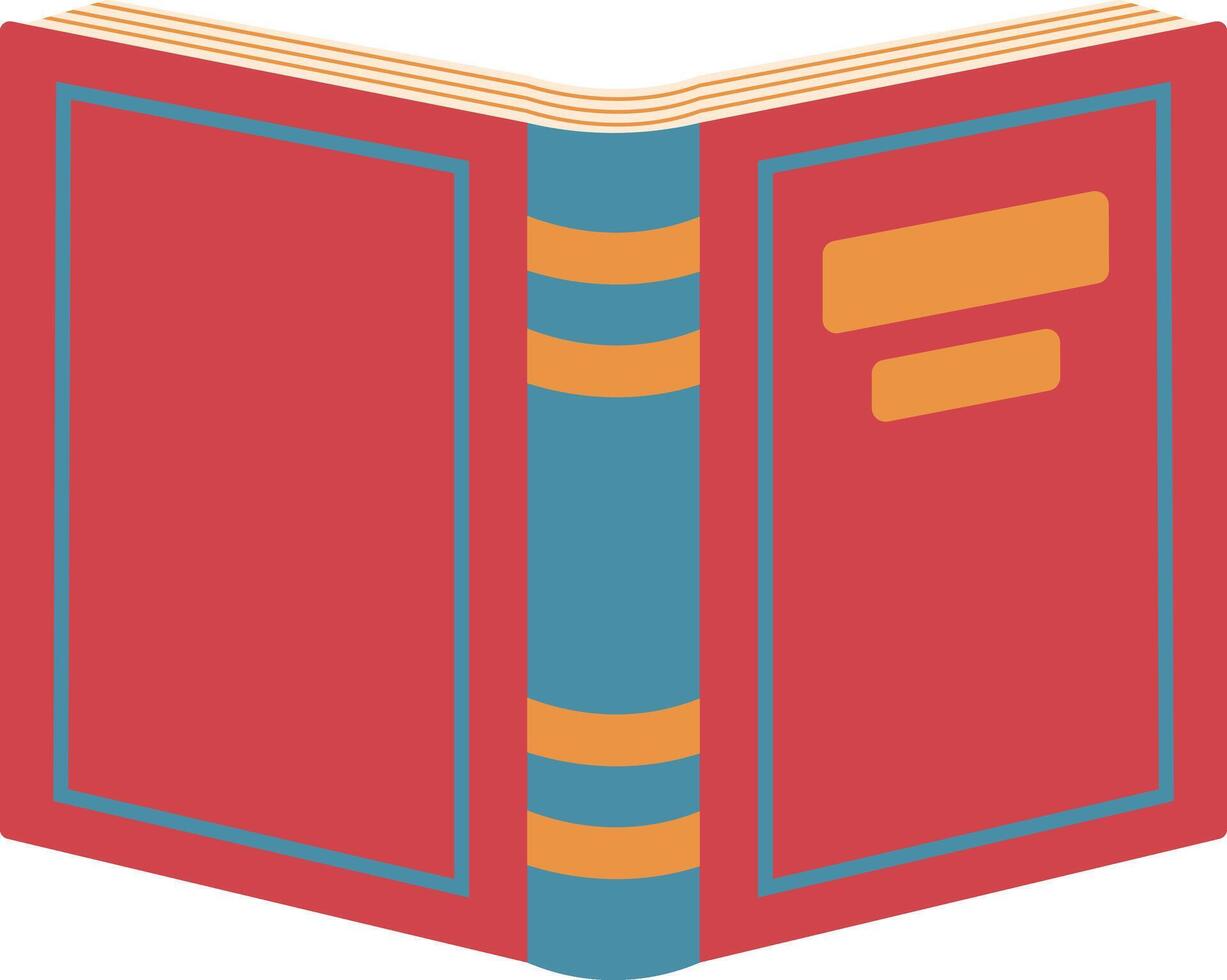 Open Book Illustration on White Background vector