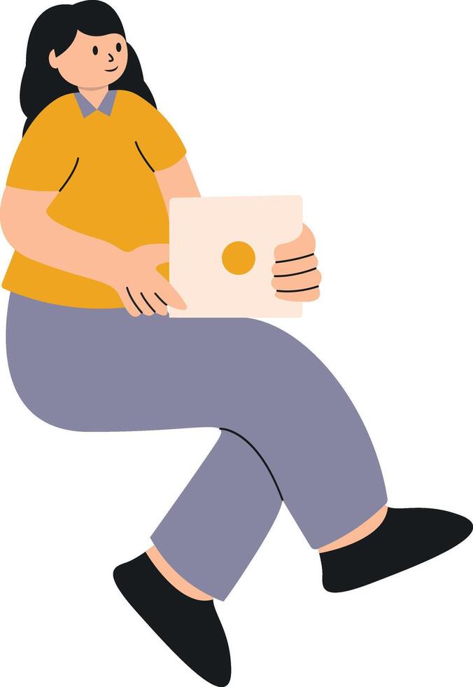 Business woman character illustration vector