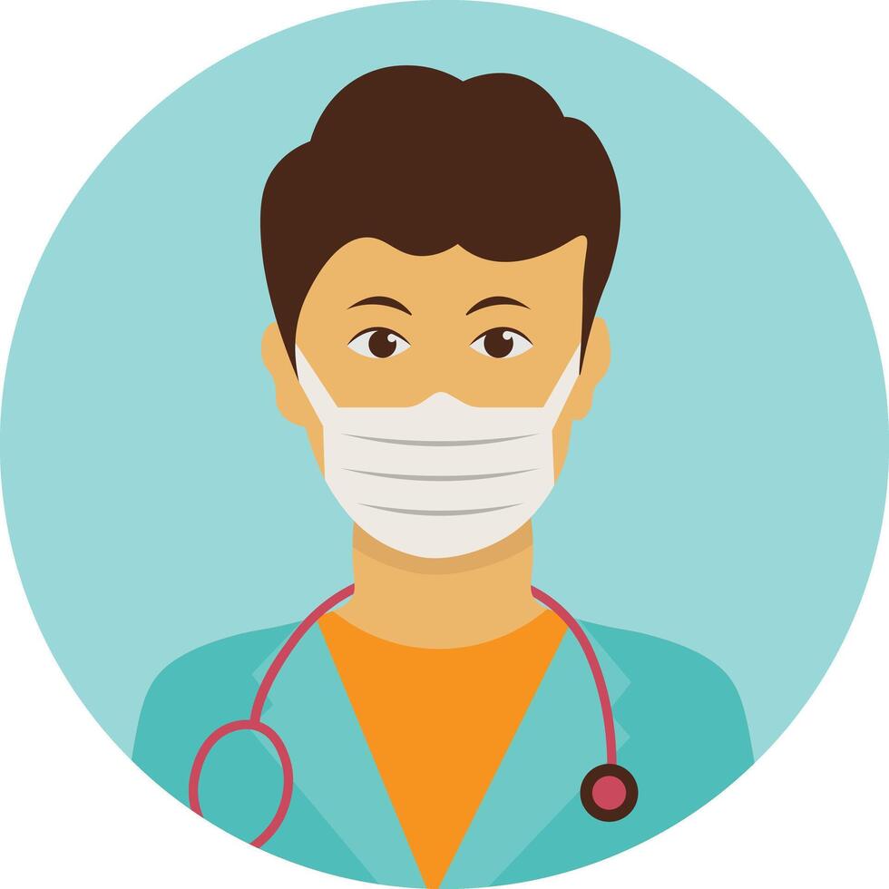 Boy medical staff illustration vector