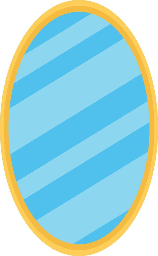 A blue and yellow striped circle with a white border vector