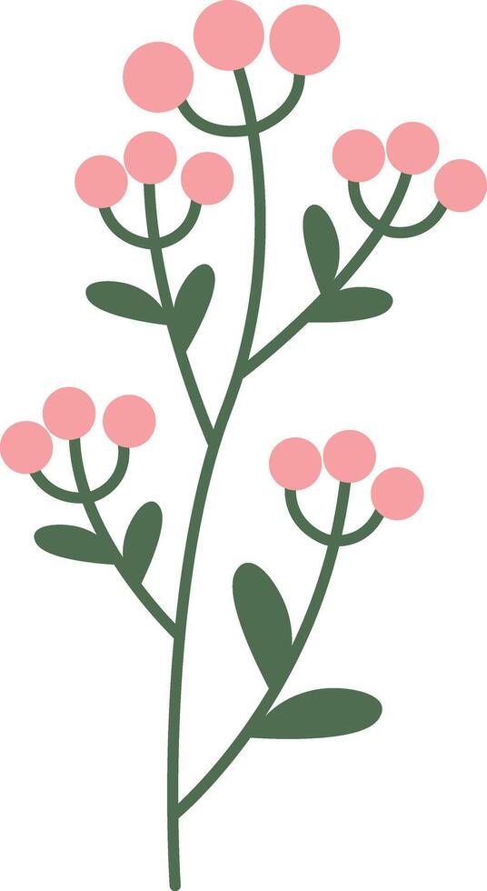 Pink flower on white background vector