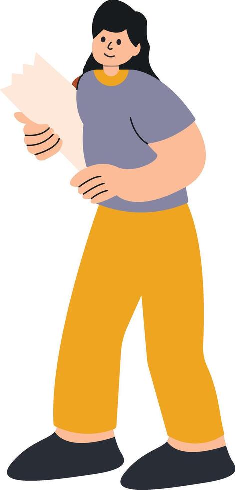 Business woman character illustration vector