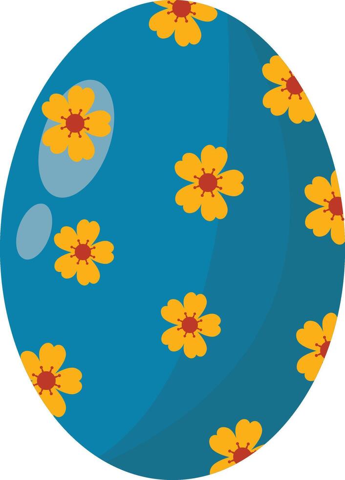Easter Eggs Clipart in Flower Ornament vector