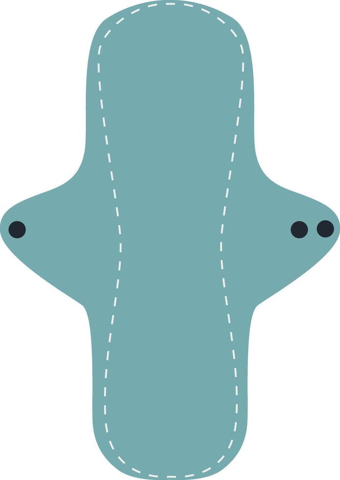 A blue cloth pad with two holes vector