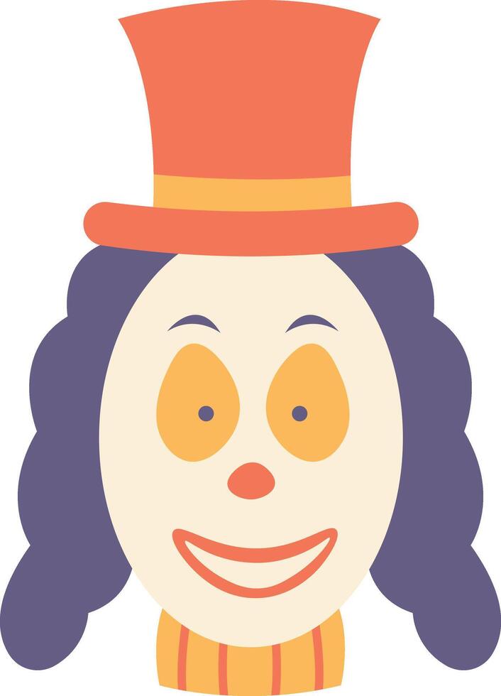 A cartoon clown with a hat and scarf vector