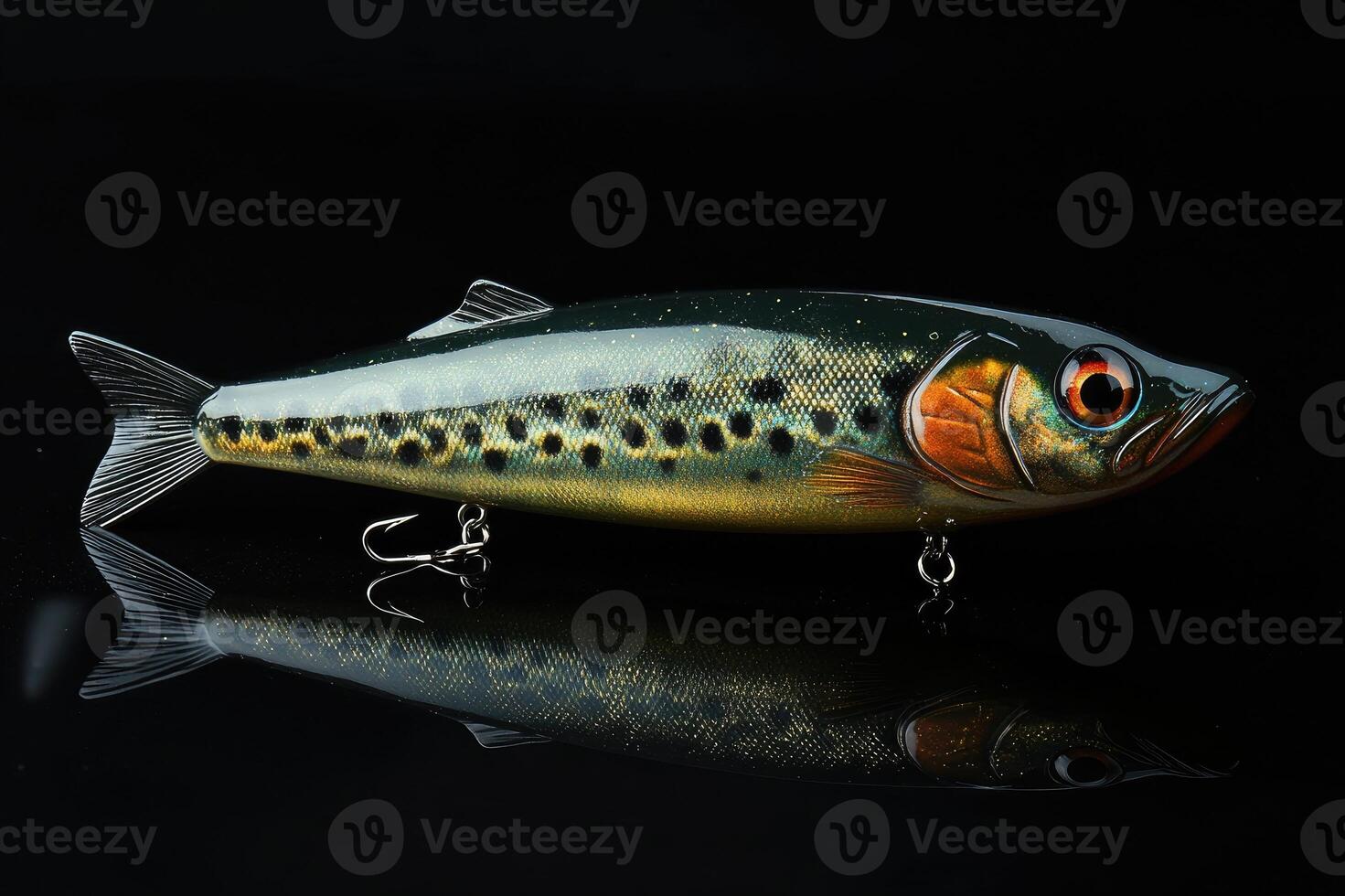Realistic fishing lure resembling brown trout for anglers photo