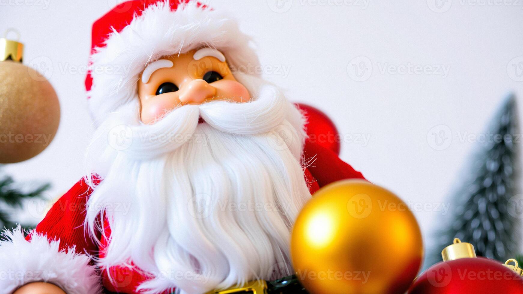 Santa Claus with Christmas Ornaments photo