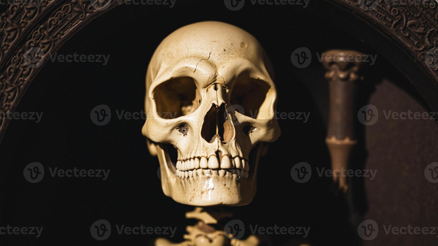 Human Skull in Frame photo