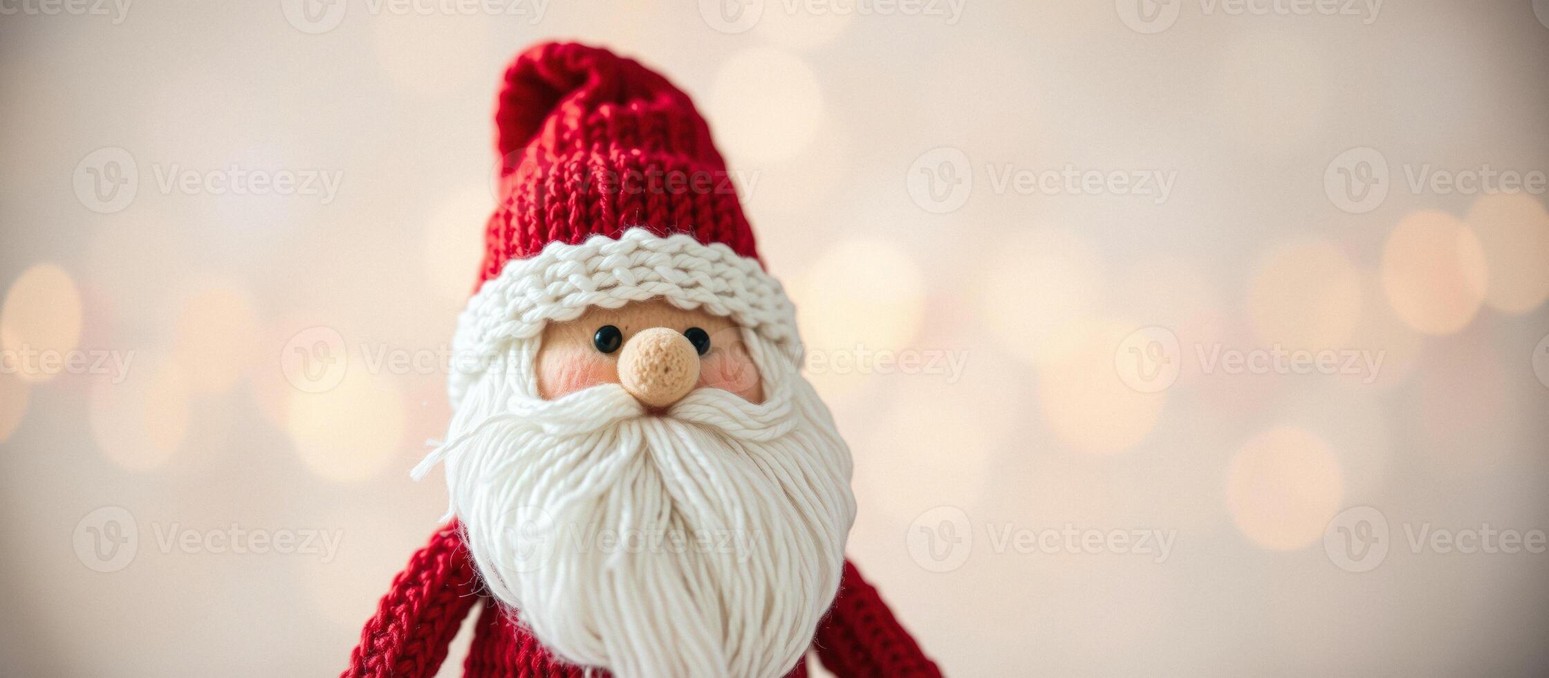 Santa Claus toy with bokeh background photo