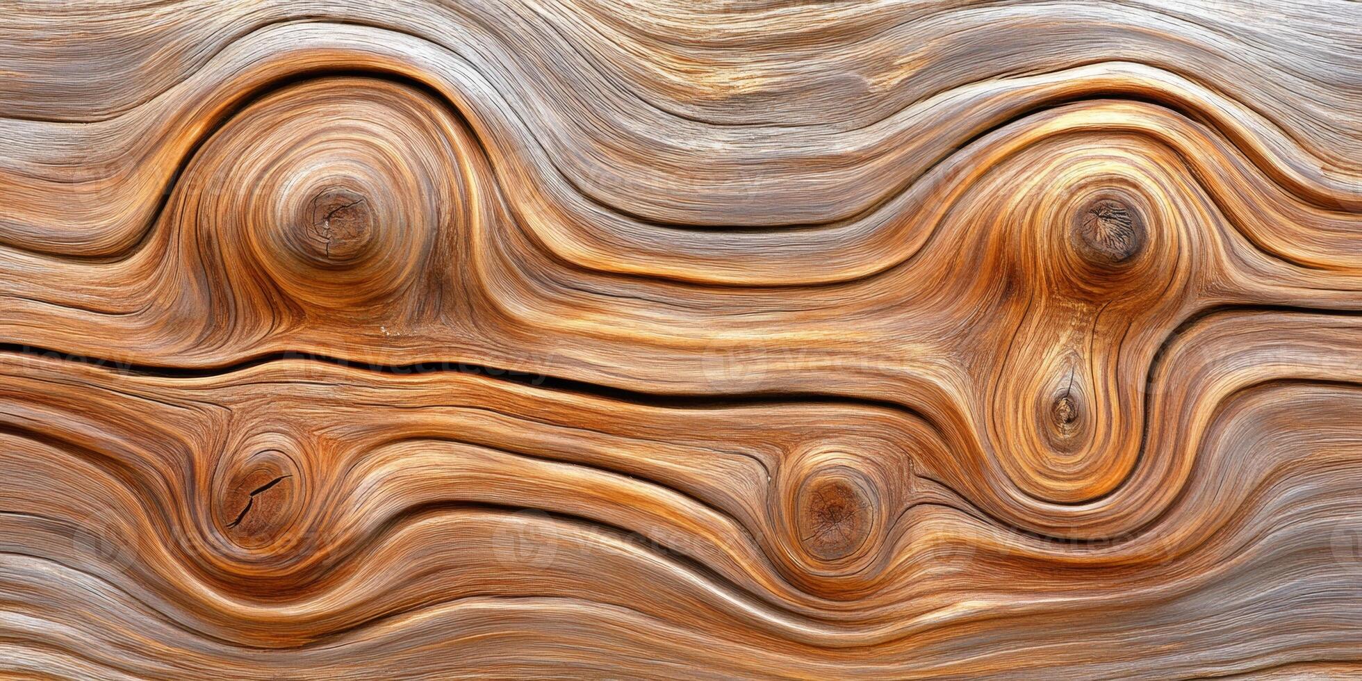 Natural wood texture with warm brown tones and hints of olive green in rustic lighting photo